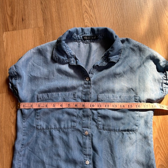 Blue Chambray Maxi Shirt Dress - Picture 7 of 8